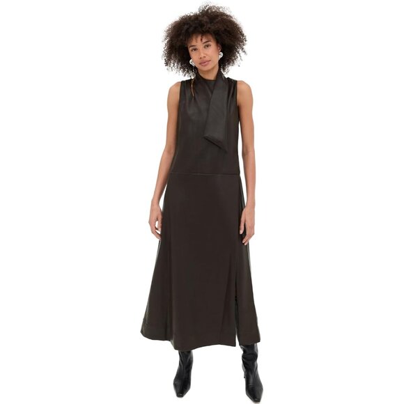 Women's Maddox Faux Leather Scarf Maxi Dress